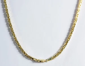 Collar de cadena bizantina amarillo de oro macizo de 14k de 12,80 g para hombre 1. 8mm 22"  - Imagen 1 de 4