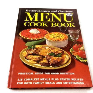 Better Homes & Gardens Menu Cookbook Hard Cover 1971 - Imagen 1 de 2