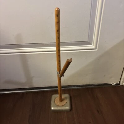 1950s DRITZ Skirt Marker Wood Adjustable 6" to 18" Vintage HEM Guide Stand  - Image 1 of 4