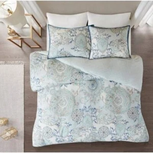 Madison Park Lian Cotton Floral Printed Reversible King/CK Duvet Cover Set 2024 - Picture 1 of 7