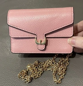 COCCINELLE -LEATHER- ADORABLE TINY SHOULDER / CROSS BODY BAG -IN BLUSH - NEW ! - Picture 1 of 12