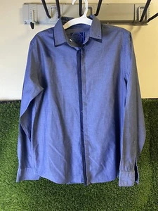 Jungen Button Down Langarm Hemd Größe 14 Blau Zoo Kragen - Bild 1 von 3