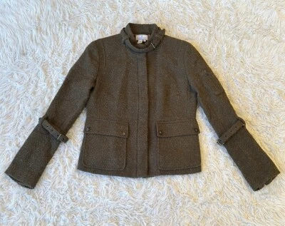 Peruvian Connection Brown Olive Alpaca Wool Zip Front Jacket Size 4  - Image 1 of 4