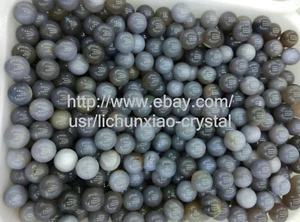 100pcs Natural Grey Agate Crystal Quartz Sphere Ball Reiki Healing - Picture 1 of 4