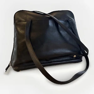 Bolso de cuero negro Etienne Aigner vintage mediano suave clásico - Imagen 1 de 12