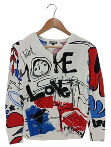 DESIGUAL Jersey con cuello de pico Mujeres Talla EU 40 rojo-azul-blanco - Imagen 1 de 5