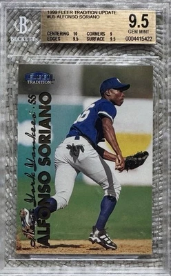 1999 FLEER TRADITION UPDATE ALFONSO SORIANO RC BGS 9.5 - Image 1 of 2