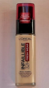 L'Oréal Paris Infallible 180 Golden Linen 32HR Fresh Wear Foundation SPF25 - Picture 1 of 3