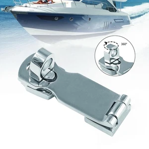 Hasp per porta resistente con lucchetto girevole montaggio ad occhielli yacht porta Hasp chiusura & - Foto 1 di 11