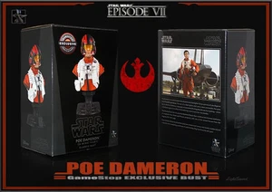 BUSTO CLÁSICO SUAVE GIGANTE STAR WARS FORCE AWAKENS POE DAMERON 1/6 *PRUEBA DE ARTISTA* - Imagen 1 de 8