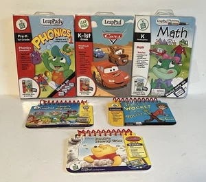 LeapFrog LeapPad Preschool Kindergarten 1st Grade Game Cartridges Books LOT Math - Picture 1 of 18