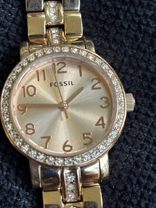 FOSSIL Shae Three-Hand Rose Gold Stainless Steel Women's Watch BQ3371 - Picture 1 of 10