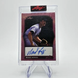 Wade Boggs Auto /7 2023 Leaf Art Of Sport Pink Autograph #BA-WB1 - Picture 1 of 2