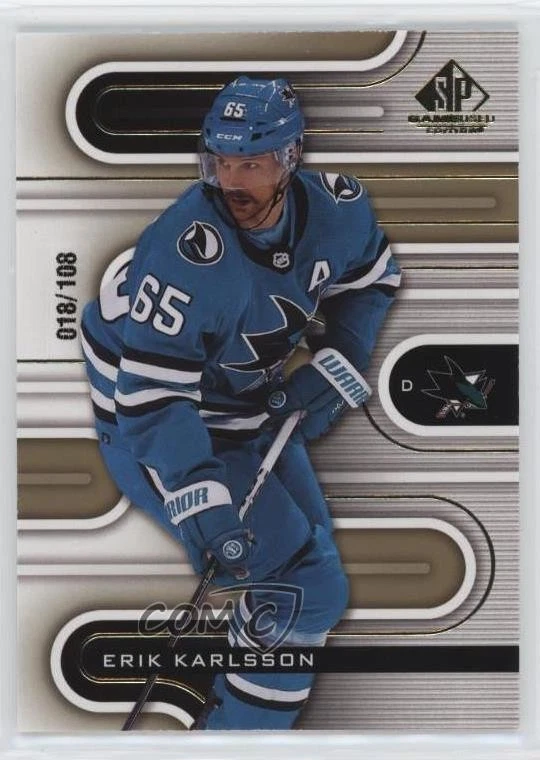 2022-23 Upper Deck SP Game Used Gold /108 Erik Karlsson #79 - Image 1 of 2