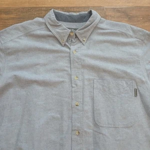 Woolrich Flannel Mens 2XL XXL Grey Chamois Outdoors Button Casual Comfort - Picture 1 of 8