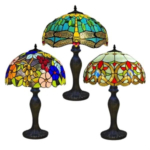 Tiffany Stil Buntglas Tischlampe - 16" breit, 24" hoch Multicolor Licht - Bild 1 von 27