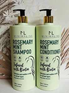 Minimaline ~ Rosmarin Minze erfrischendes Shampoo & Conditioner mit Biotin 33,8 Oz. - Bild 1 von 2