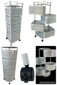 6 Tier Kitchen Rotating Storage Trolley Cart With Wheels Utility Vegetable Rack - Picture 1 of 17