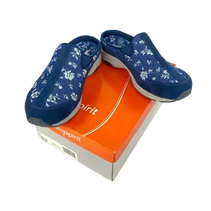 NEW Easy Spirit Travel Time Clogs Women's 8 W Wide Blue Comfort Shoes Slip On - Picture 1 of 8