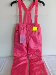 32 DEGREES WEATHERPROOF VERY BERRY GIRLS 5/6 XS SNOW SKI PANTS ZIP OFF SUSPENDER - Picture 1 of 6