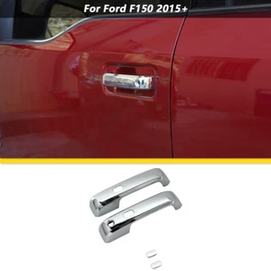 Chrome Exterior Door Handle Cover Trim For 2015-2020 Ford F150 2Door Accessories - Imagen 1 de 8