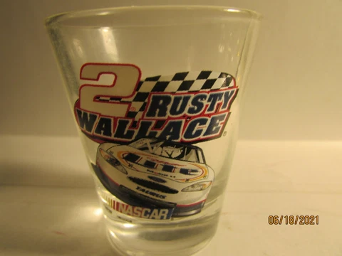 Rusty Wallace # 2- Nascar- Race Car LOGO- Standard Shot Glass - new Cover
