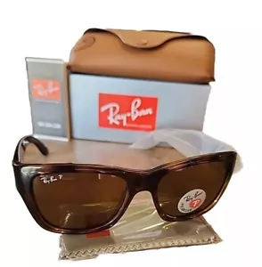 Ray-Ban RB4194 710/83 Sonnenbrille mit quadratischem Gestell Havanna/braune polarisierte Gläser - Bild 1 von 9