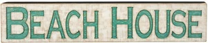 Rustic Primitives by Kathy Wooden Jumbo 47" L Carved BEACH HOUSE Sign - Picture 1 of 5