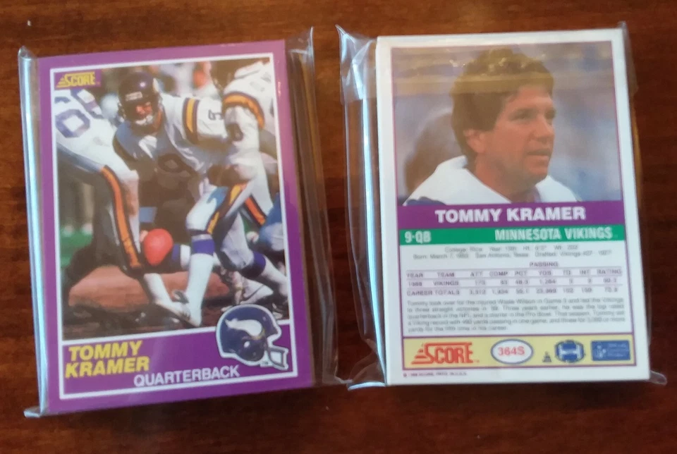 Lote de (10) Tommy Kramer 1989 Score Supplemental #364S Foto 1 de 1
