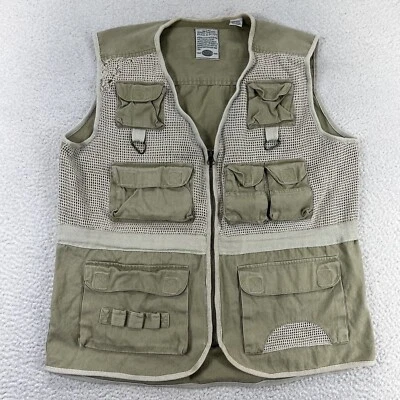 Bugle Boy Safari Vest Mens Large Green Hunting Photography Adult Men - Image 1 of 4