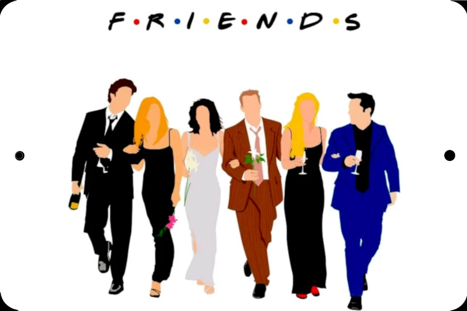 Друзья, сериал, подарок на день рождения, домашний знак, домашний декор металлический алюминий, США - Изображение 1 из 1