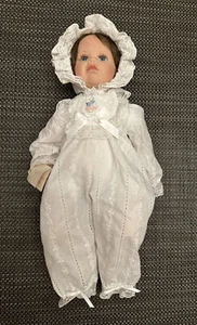 1990 Susan Wakeen Vintage Porcelain Baby Doll 876/1000, Candy w/Bib & Romper - Picture 1 of 23