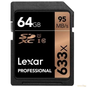 Tarjeta de memoria Lexar 64 GB Professional UHS-I SDXC 633x Clase 10 - Imagen 1 de 1