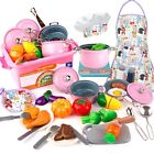 Play Kitchen Accessories Toy Kids Kitchen Accessories Set With Stainless Stee...