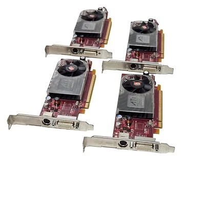Lot of 4x ATI Radeon HD 3450 256MB PCI-E 7123035100G Video Graphics Card - Image 1 of 4