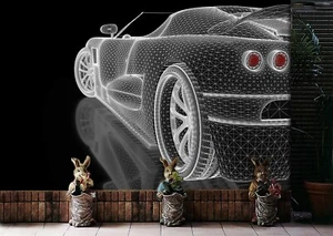 3D Automotive Design G17 Transport Wallpaper Mural Self-adhesive Removable Honey - Photo 1 sur 7