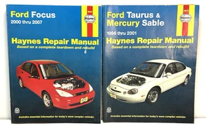 2 HAYNES REPAIR MANUALS Ford Focus 2000-07 & Ford Taurus Mercury Sable 1996-2001 - Picture 1 of 11