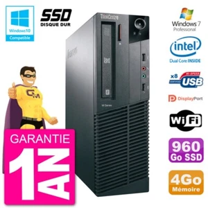 PC Lenovo ThinkCentre M82 SFF G2020 RAM 4Go SSD 960Go Graveur DVD Wifi W7 - Photo 1/1