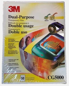 3M Dual Purpose Transparency Film CG5000 5 Pact In One Box. Free Shipping. - Picture 1 of 6