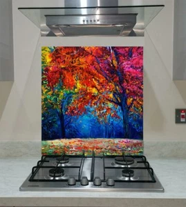 Spritzschutz Hartglas Unikat Küche Herbstwald alle Größen - Bild 1 von 3