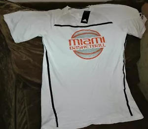  Miami Hurricanes basketball shirt men's medium NEW with tags Adidas Primeblue - Picture 1 of 3