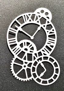 Watch Time Gears Steampunk Roman Numerals Clock Hands Metal Dies Standard Thin - Picture 1 of 2