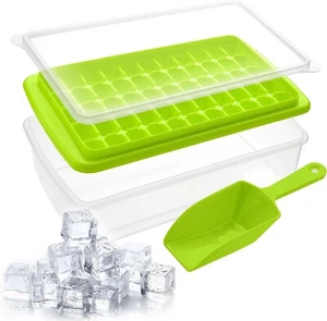 Ice Cube Tray With Lid Makes 55 Ice Safe BPA Free Easy Release - Picture 1 of 8