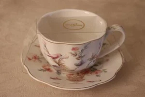 GRACE TEAWARE BIRDS FLORAL SPRING GARDEN COFFEE TEA CUP & SAUCER - Picture 1 of 1