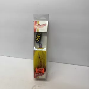 Mepps Black Fury #5, 1/2oz BF5T Y-Y schwarz gelb gepunkteter Körper, gelb/rot Schwanz - Bild 1 von 4