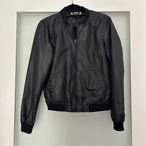 Noisy May black shiny lightweight bomber jacket M - Picture 1 of 6
