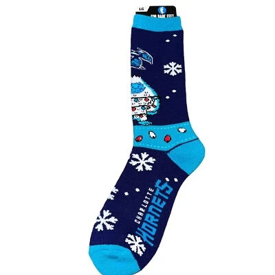 Nuevo Para hombres Para Pies Descalzos 1 Par Calcetines Grandes Crew NBA Charlotte Hornets Baloncesto Foto 1 de 4