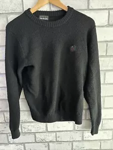 The Kooples Sport lässiges Strick-Sweatshirt Wolle Rundhalsausschnitt schwarz - Bild 1 von 10