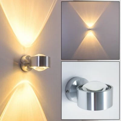 HOFSTEIN Design Wandlampe Wohn Zimmer Leuchten Küchen Aluminium Flur Lampen Glas Up&Down