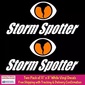Two 11" Storm Spotter Decals Features the SkyWarn logo Car Truck Window Mailbox - Bild 1 von 3